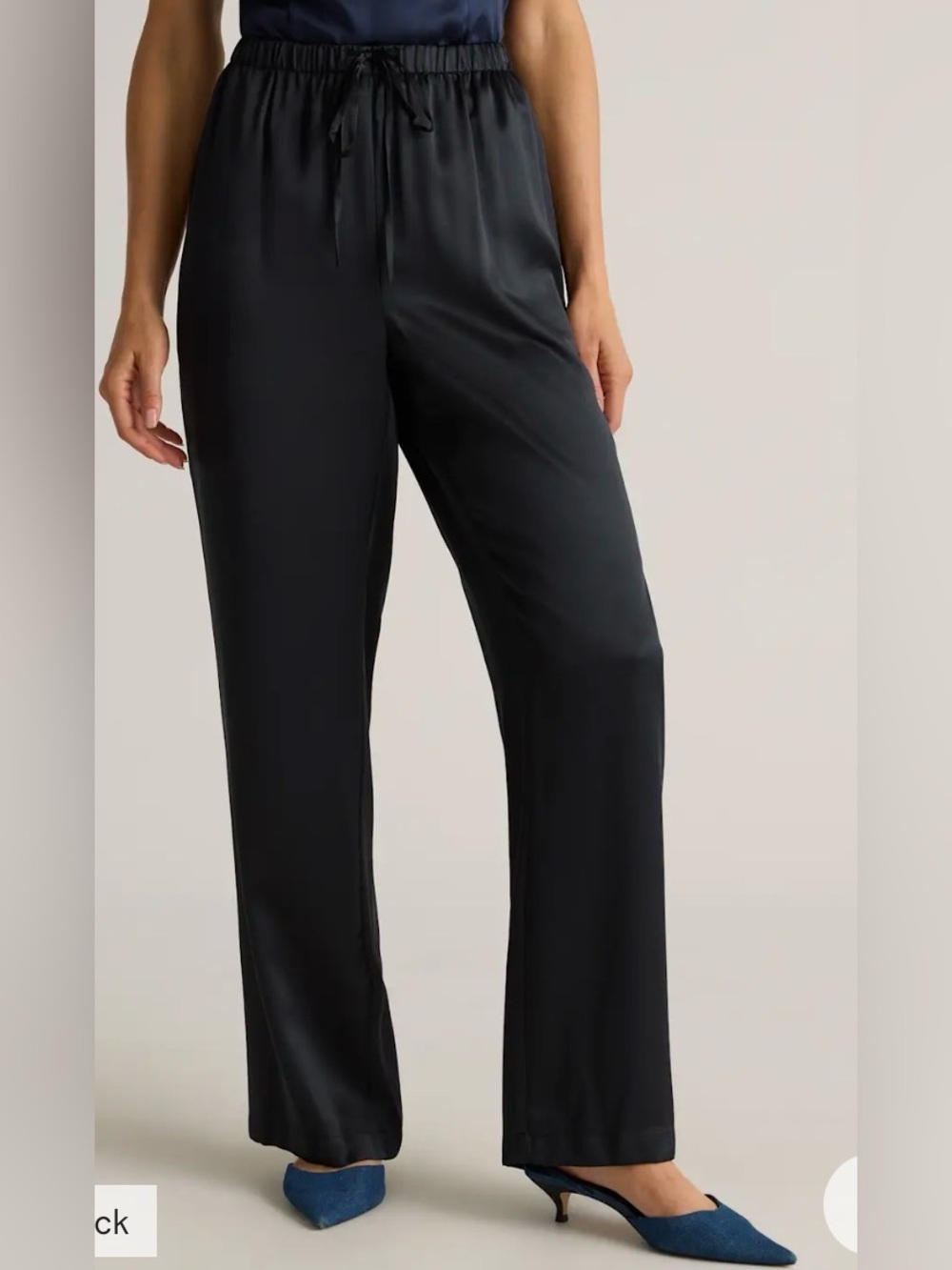Quince washable silk black pants